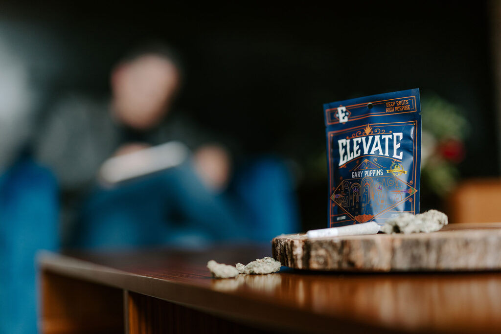 Bag of Cannabis on a table