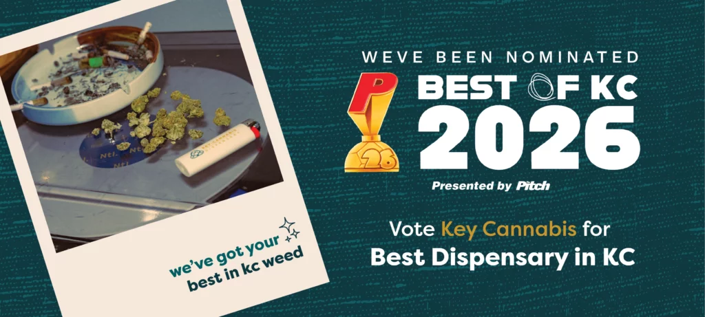 Graphic with text VOTE Key For the Pitch's Best Dispensary in KC