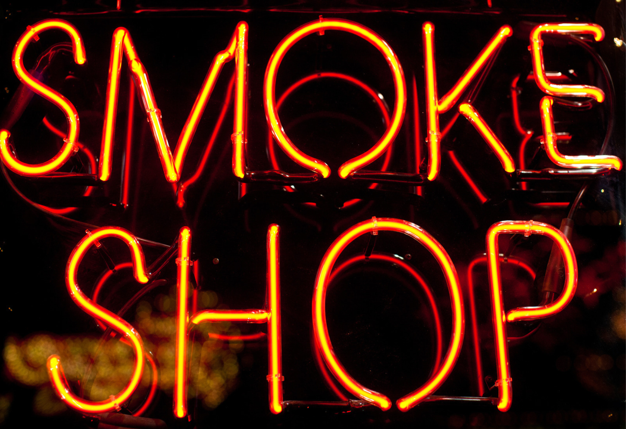smoke shop neon sign